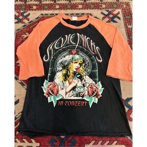 Women’s Stevie Nicks 3/4 Raglan Vintage Shirt Made Worn Great Cond Medium